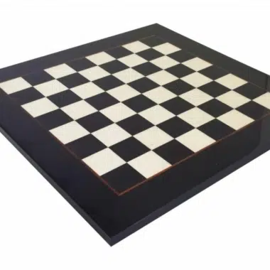 Tabuleiro de Xadrez em Madeira de Ácer Preto Lacado