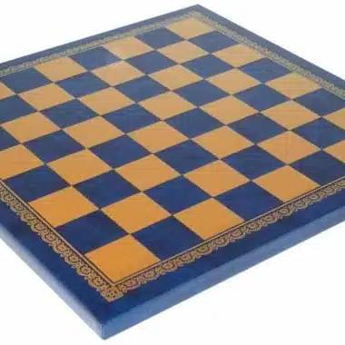Tabuleiro de Xadrez em Couro Sintético Azul