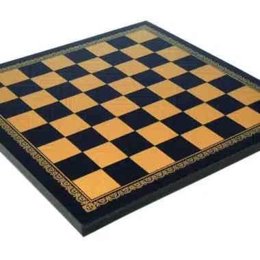 Tabuleiro de Xadrez em Couro Sintético Preto