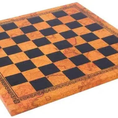 Tabuleiro de Xadrez em Pele Sintética Mapa-Múndi