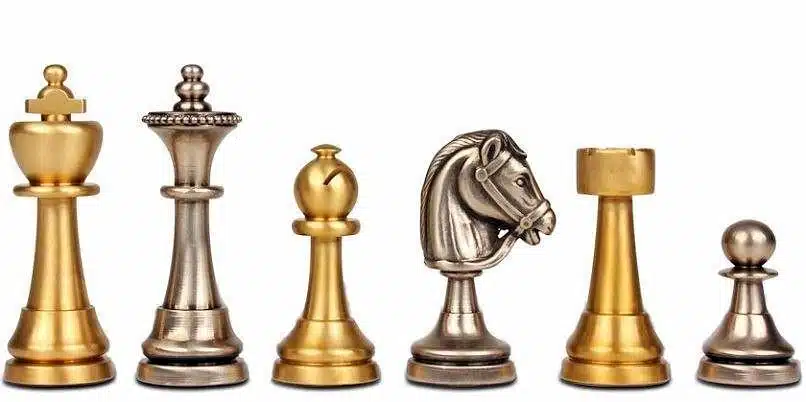 Jeu d'Echecs en Laiton Massif "Staunton"