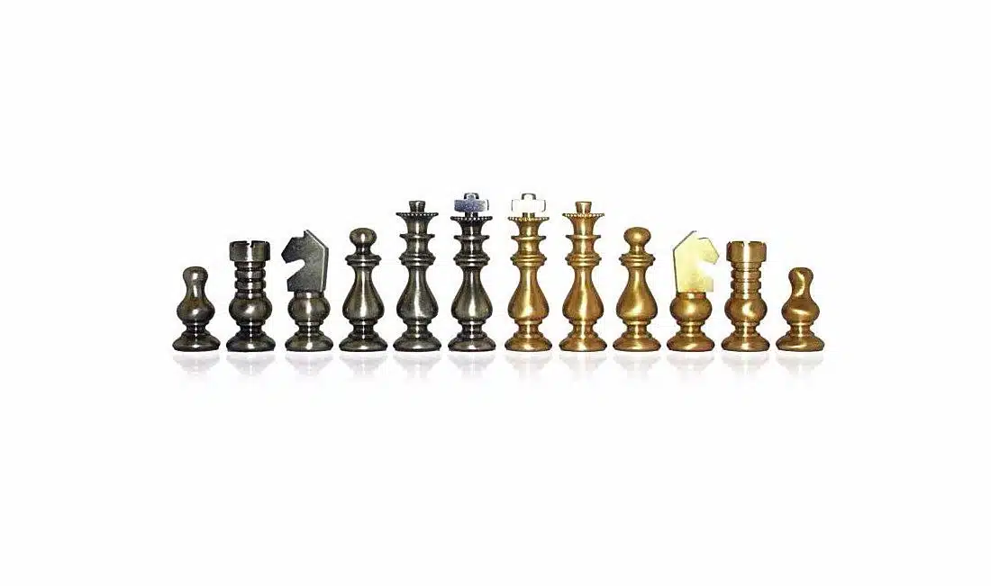 Jeu d'Echecs en Laiton "Little Français"