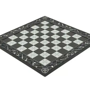 Tabuleiro de Xadrez Templário em Resina Esculpida