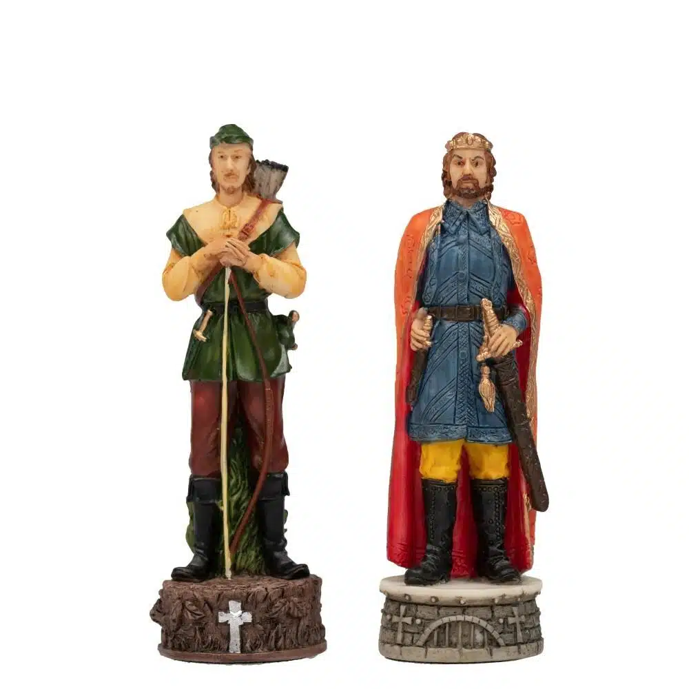 Conjunto Robin dos Bosques Tabuleiro em Couro Sintético & Jogo de Xadrez em Resina Pintado à Mão - Image 16
