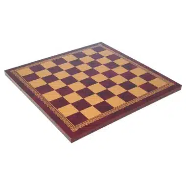 Tabuleiro de Xadrez em Couro Sintético Vermelho