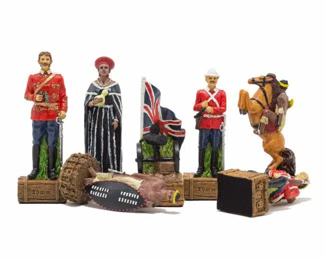 Jeu d'Echecs en Résine "Guerre Anglo-Zouloue"