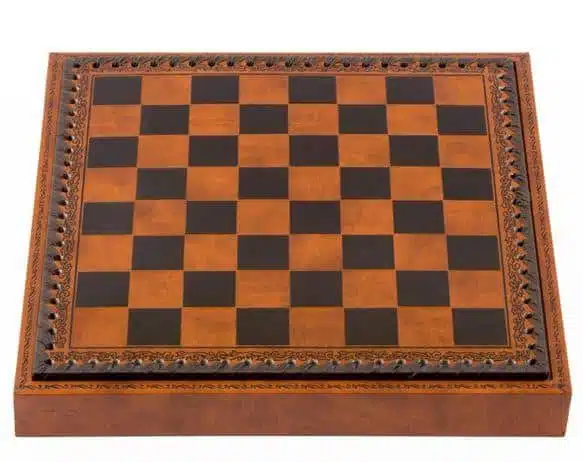 Conjunto Napoleão II Tabuleiro em Couro Sintético & Jogo de Xadrez em Metal Maciço - Image 8