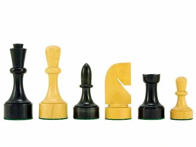 Jeu d'Echecs "Contemporain" en Bois de Buis Ebonisé