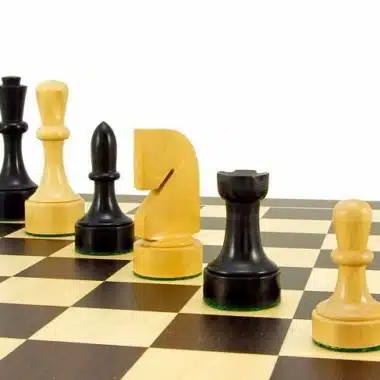 Jeu d'Echecs "Contemporain" en Bois de Buis Ebonisé
