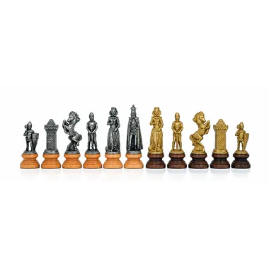 Jogo de Xadrez "Mary Stuart" em Madeira e Metal