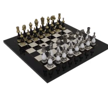 Jogo de Xadrez Completo Bicolor V com Tabuleiro em Madeira de Ácer