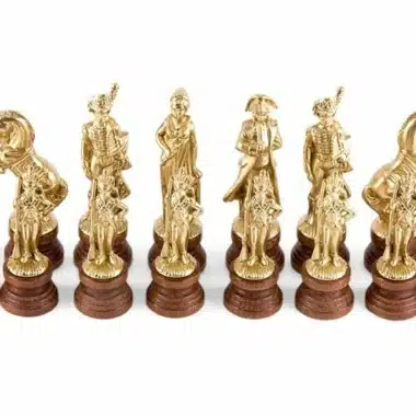 Alternative view of Figuras de Napoleão e Tabuleiro de Xadrez Preto com Arrumação