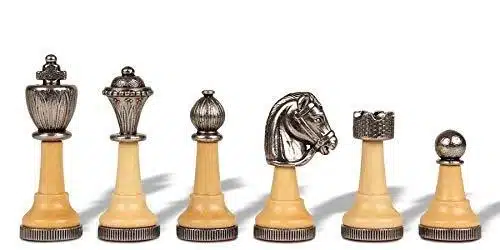 Jogo de Xadrez Clássico - Tabuleiro - Gamão (Backgammon) e Damas em pele sintética com arrumação & Peças em madeira e metal - Image 5