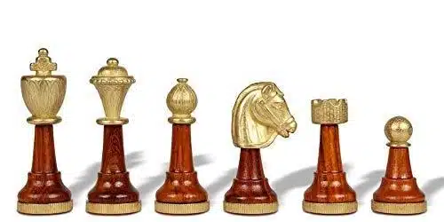 Jogo de Xadrez Clássico - Tabuleiro - Gamão (Backgammon) e Damas em pele sintética com arrumação & Peças em madeira e metal - Image 6
