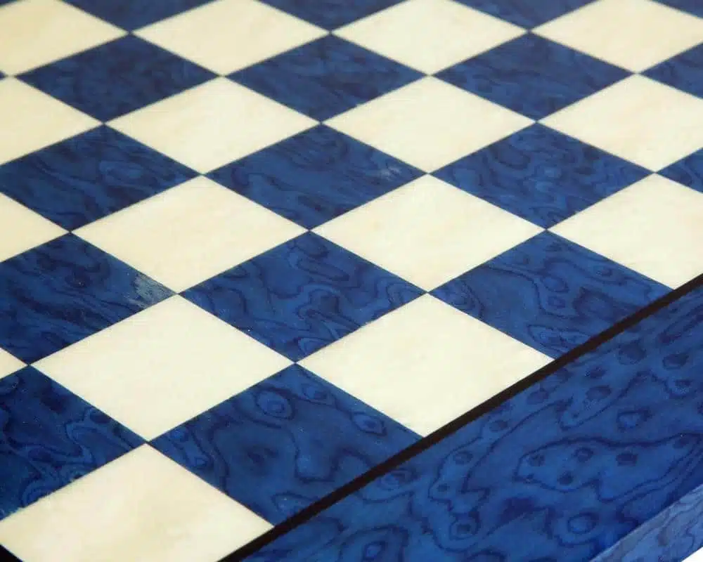 Jogo de Xadrez Guarda Francesa - Tabuleiro em Madeira de Ácer e Urze Azul & Peças em Latão Maciço - Image 12