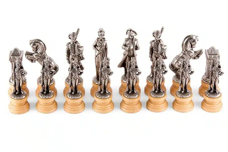 Jogo de Xadrez "Napoleão" em Madeira e Metal - Image 3