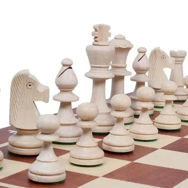 Alternative view of Tabuleiro de Xadrez Dobrável e Jogo de Xadrez em Madeira Tamanho 5