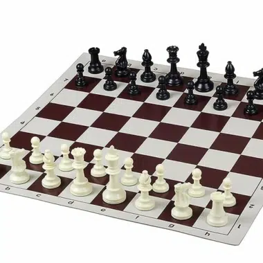 Alternative view of Tabuleiro de Xadrez Enrolável com Arrumação, Peças de Plástico e Relógio
