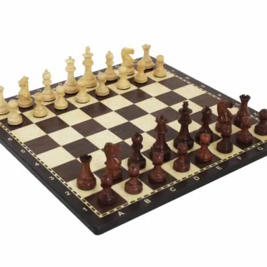 Jogo de Xadrez Staunton com Tabuleiro Alfanumérico