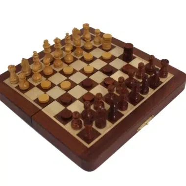 Alternative view of Jogo de Xadrez e Jogo de Damas em Madeira e Magnético - 4 Dimensões