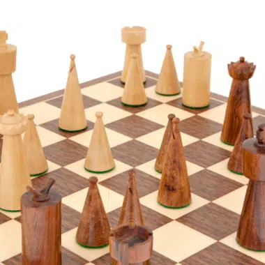 Alternative view of Jogo de Xadrez Art Deco em Madeira