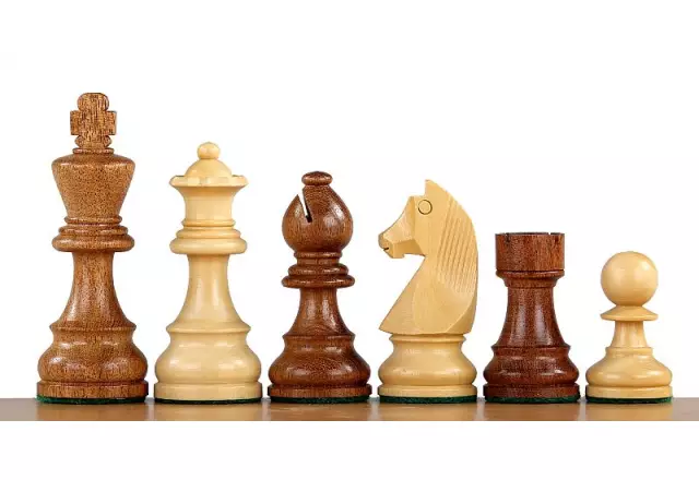 Ensemble Échiquier Alphanumérique et Jeu d'Échecs Chevalier Allemand en Bois d'Acacia et Buis