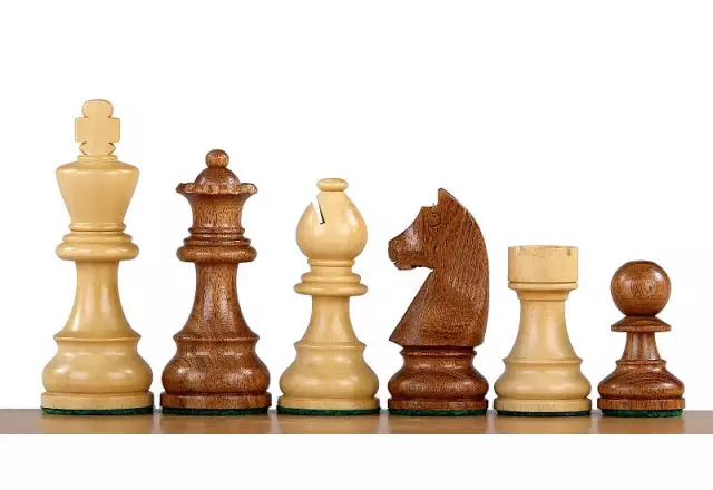 Ensemble Échiquier Alphanumérique et Jeu d'Échecs Chevalier Allemand en Bois d'Acacia et Buis