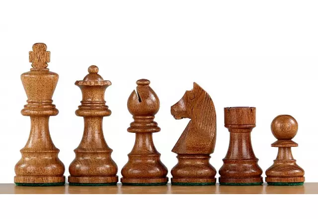 Ensemble Échiquier Alphanumérique et Jeu d'Échecs Chevalier Allemand en Bois d'Acacia et Buis
