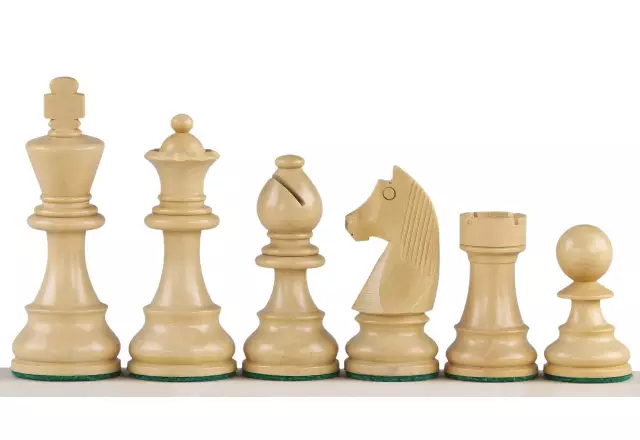 Pièces d'Échecs Cavalier Allemand en Bois de Buis