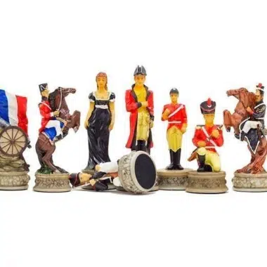 Alternative view of Conjunto Jogo de Xadrez Batalha de Waterloo e Tabuleiro em Madeira