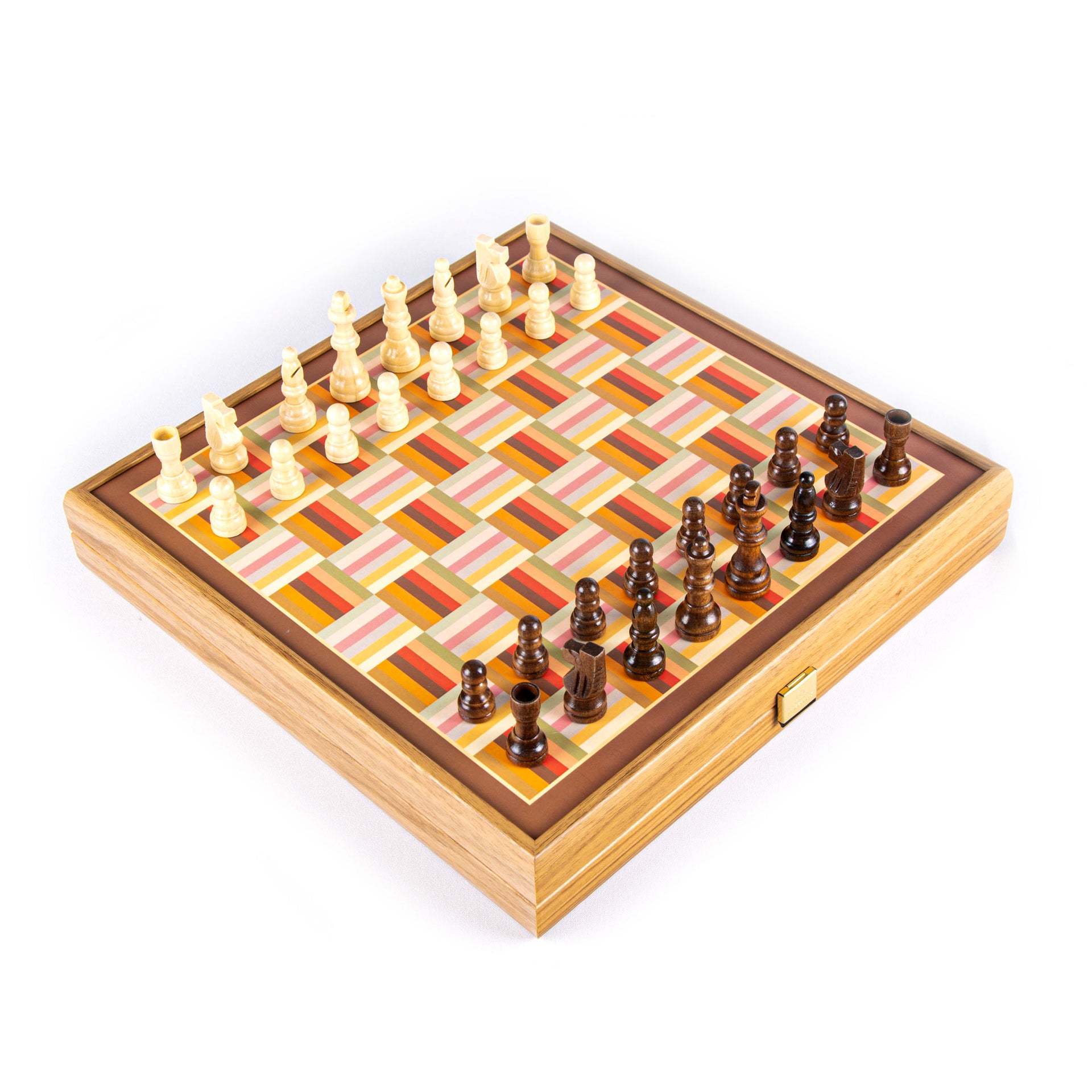Jogo de Sociedade 4 em 1 em Madeira: Xadrez, Gamão, Ludo, Cobras e Escadas - Image 2