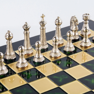 Jogo de Xadrez Staunton em Metal com Caixa de Arrumação - Image 6