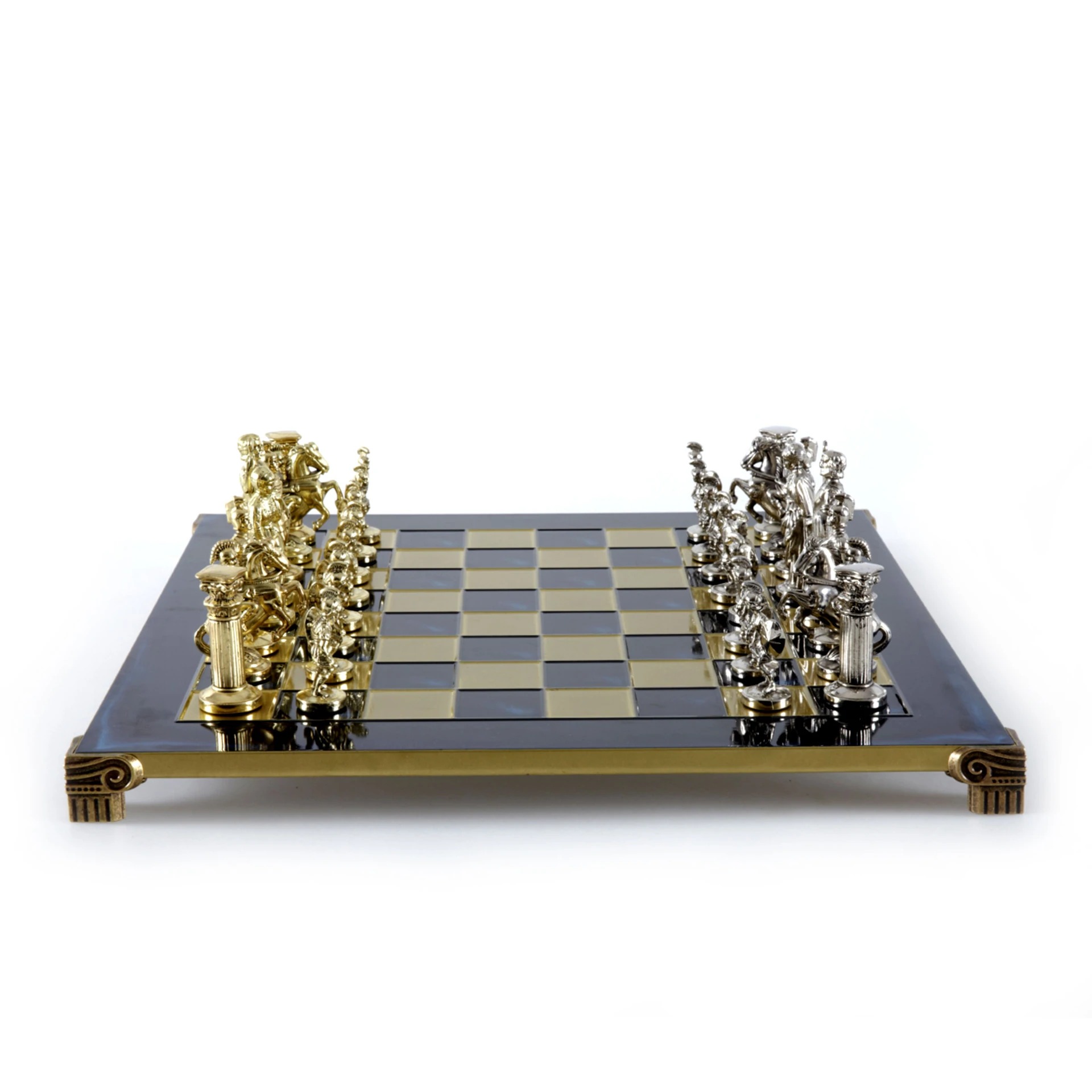 Jogo de Xadrez Completo Período Greco-Romano Prateado e Dourado - Image 19