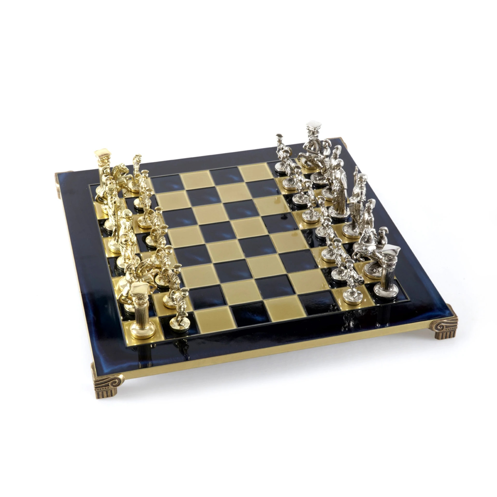Jogo de Xadrez Completo Período Greco-Romano Prateado e Dourado - Image 17