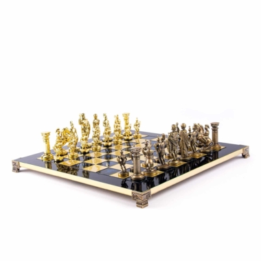 Jogo de Xadrez Período Greco-Romano Bronze e Dourado - Image 17