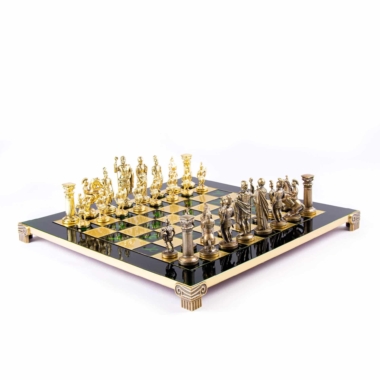 Jogo de Xadrez Período Greco-Romano Bronze e Dourado - Image 7