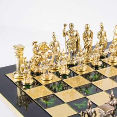 Jogo de Xadrez Período Greco-Romano Bronze e Dourado - Image 9