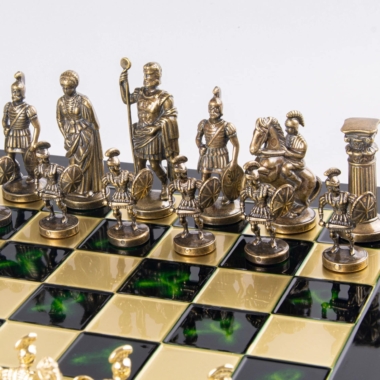 Jogo de Xadrez Período Greco-Romano Bronze e Dourado - Image 10