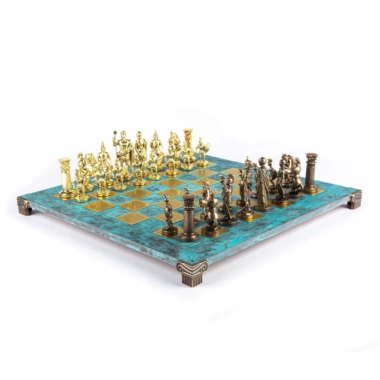 Jogo de Xadrez Período Greco-Romano Bronze e Dourado - Image 12