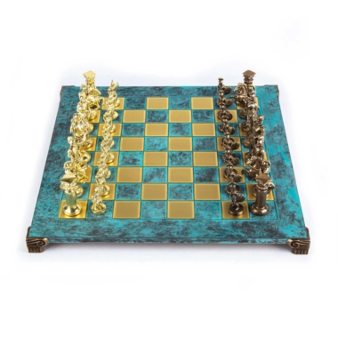 Jogo de Xadrez Período Greco-Romano Bronze e Dourado - Image 13