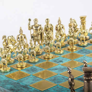 Jogo de Xadrez Período Greco-Romano Bronze e Dourado - Image 14