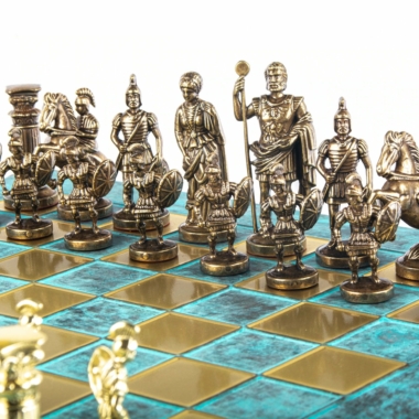 Jogo de Xadrez Período Greco-Romano Bronze e Dourado - Image 15