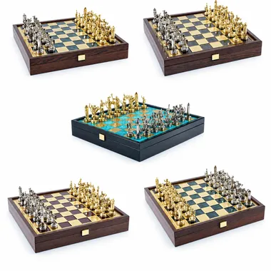 Jogo de Xadrez Mitologia Grega com Arrumação