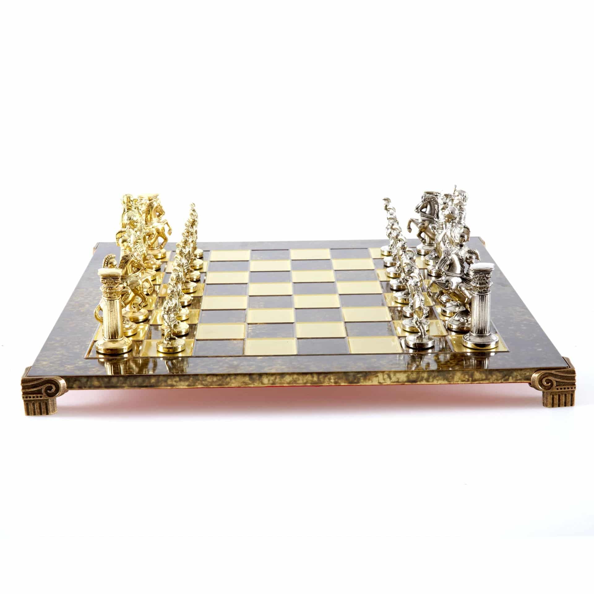 Jogo de Xadrez Completo Período Greco-Romano Prateado e Dourado - Image 3