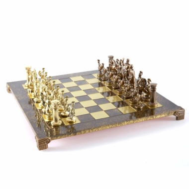Jogo de Xadrez Período Greco-Romano Bronze e Dourado - Image 21