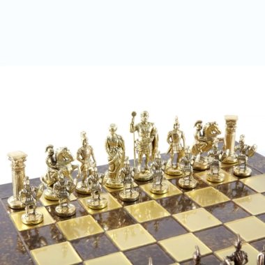 Jogo de Xadrez Período Greco-Romano Bronze e Dourado - Image 23