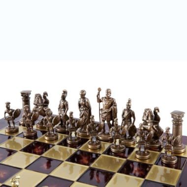 Jogo de Xadrez Período Greco-Romano Bronze e Dourado - Image 4