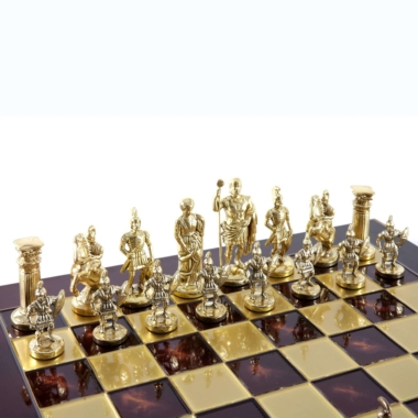 Jogo de Xadrez Período Greco-Romano Bronze e Dourado - Image 5