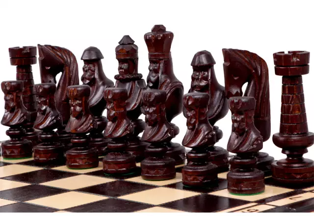 Grand Jeu d’Echecs César II en Bois Pliable - Hauteur de Roi 14 cm