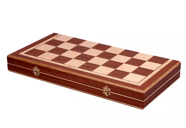 Jeu d’Echecs du Château II Grand Échiquier en Bois Pliable avec Rangement
